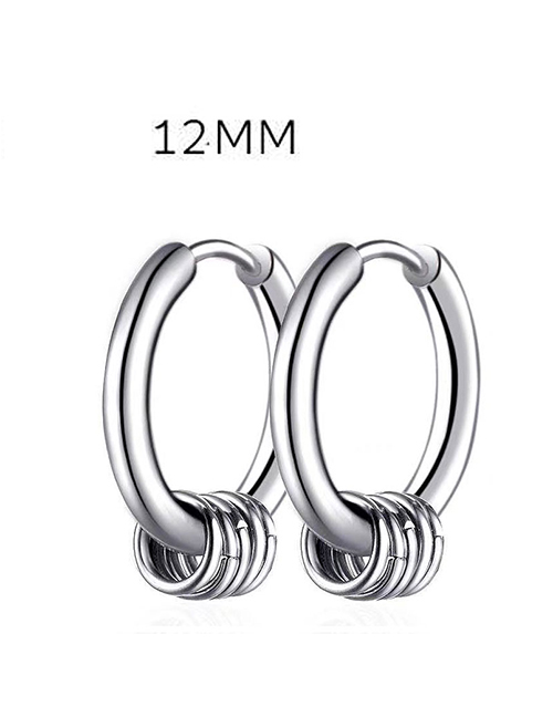 Fashion Silver-3 16mm Ring Ear Ring