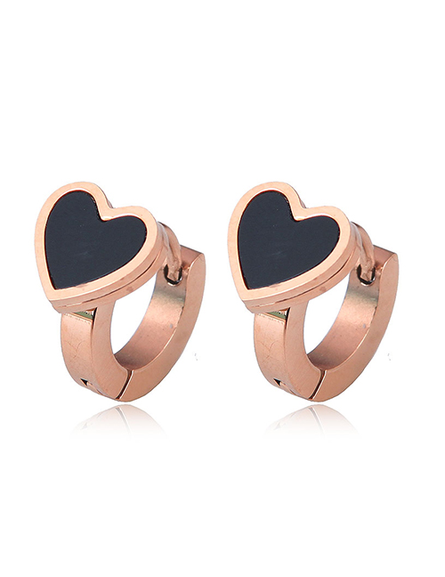 Fashion 4# Titanium Steel Love Ear Ring
