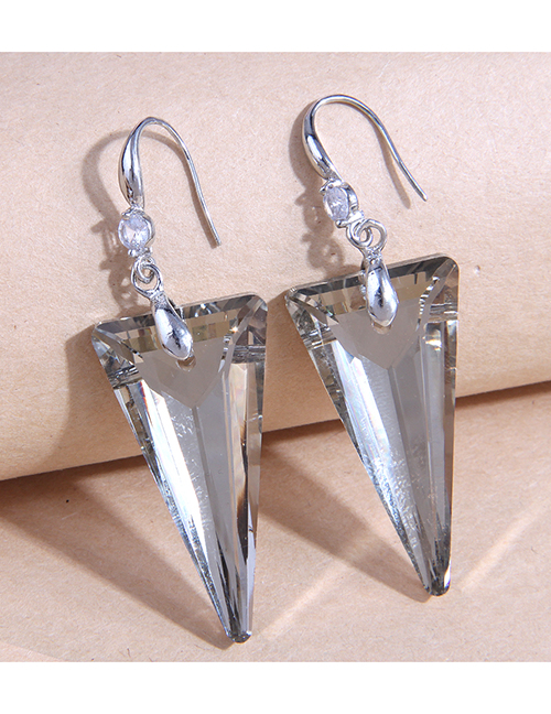 Fashion Transparent Triangle Crystal Stud Earrings
