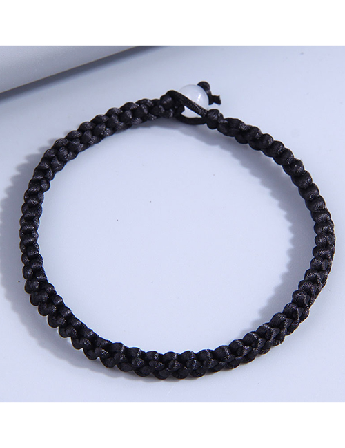 Fashion Black Handmade Cord Braided Bracelet