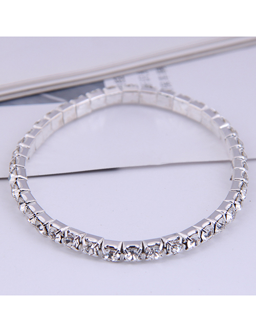 Fashion Silver Alloy Diamond Claw Chain Bracelet