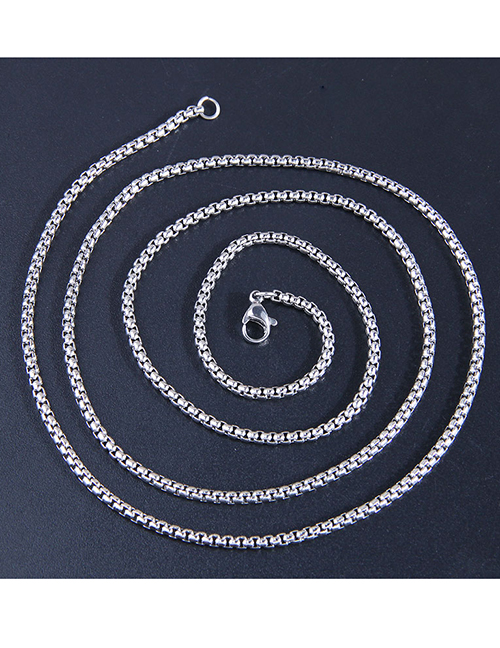 Fashion Silver Stainless Steel Corn Chain Necklace