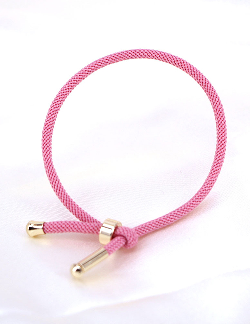 Fashion Pink Geometric Cord Braid Bracelet