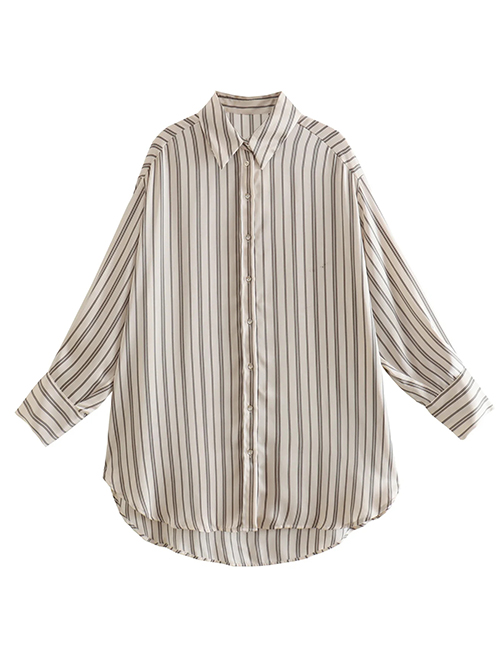 Fashion Stripe Striped Lapel Button-down Shirt