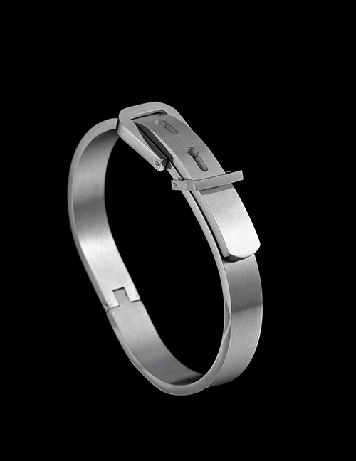 Fashion Steel Color 12mm Stainless Steel Glossy Belt Buckle Bracelet