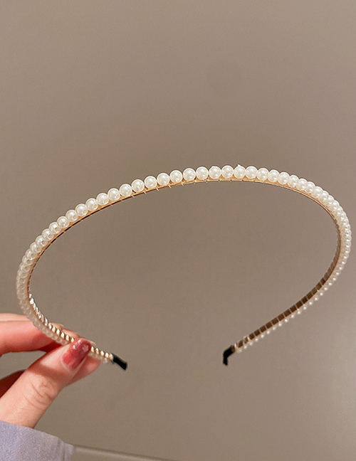 Fashion 4# White - Small Pearl Geometric Pearl Headband