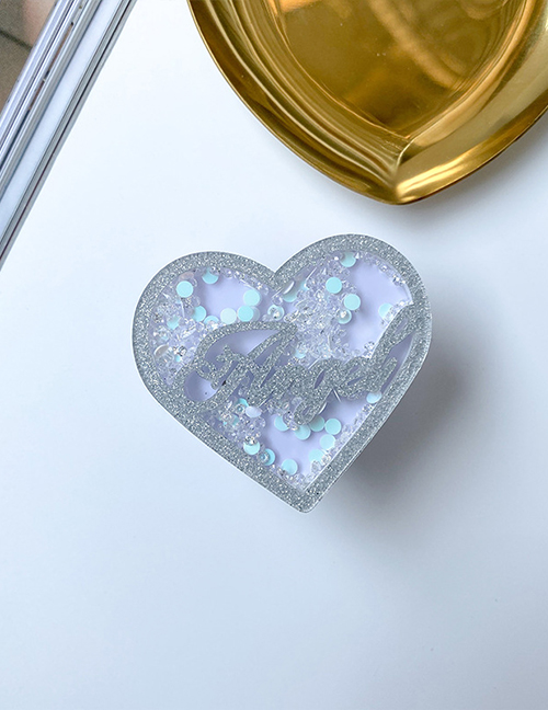 Fashion Silver Color Heart Angel Acrylic Quicksand Love Bracket