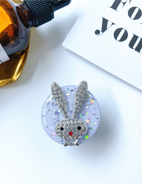 Fashion Rabbit Acrylic Starry Glue Rabbit Cell Phone Airbag Holder
