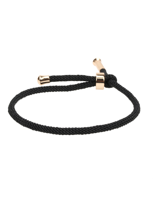 Fashion M Brass Milanese Cord Free Adjustment Buckle Bracelet