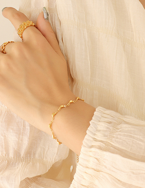 Fashion S096-golden Dolphin Bracelet-15+5cm Titanium Steel Gold Plated Dolphin Bracelet