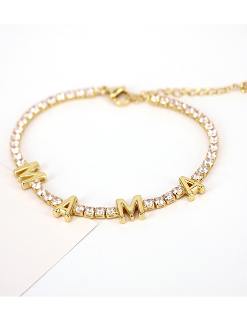 Fashion Mama Bracelet Copper Set Zirconium Claw Chain Mama Necklace Bracelet
