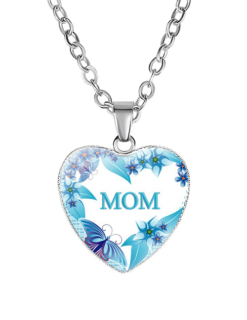 Fashion 8# Geometric Mom Heart Necklace