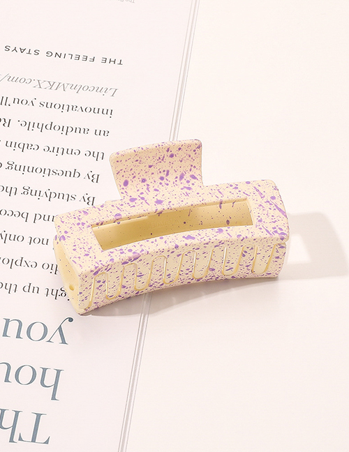 Fashion 8cm Square Purple Plastic Ink Splash Scrub Grip