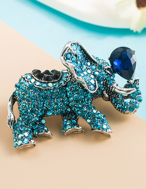 Fashion Elephant Alloy Diamond Elephant Brooch