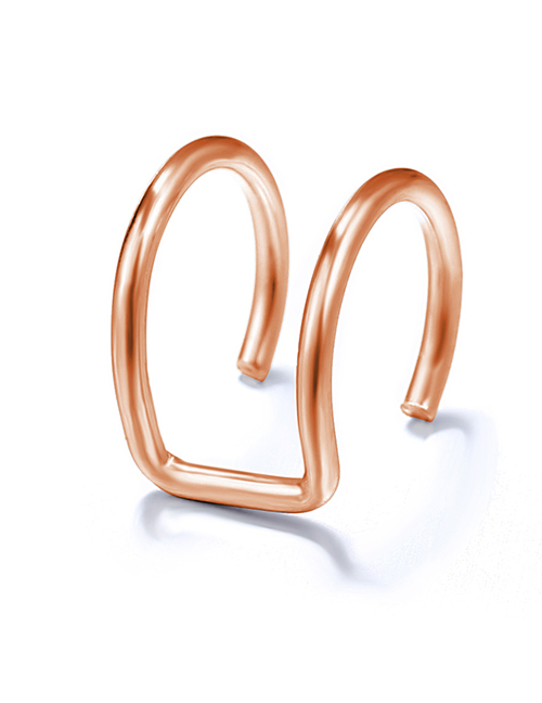 Fashion F05778 Rose Gold Alloy Geometry C-shaped Ear Clamps
