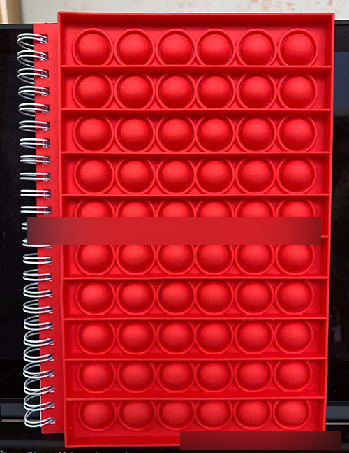 Fashion Red #1 Silicone Press Bubble Notebook