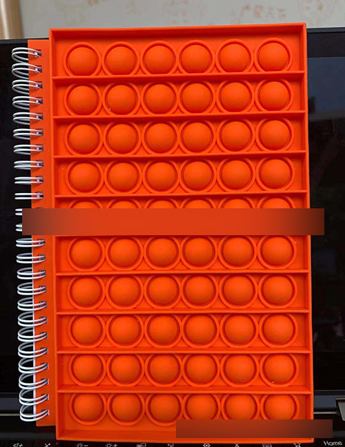 Fashion Orange #2 Silicone Press Bubble Notebook
