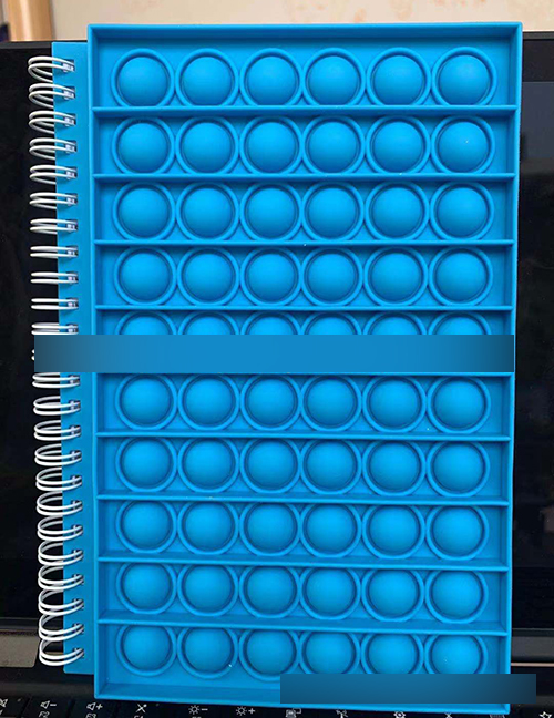 Fashion Blue #3 Silicone Press Bubble Notebook