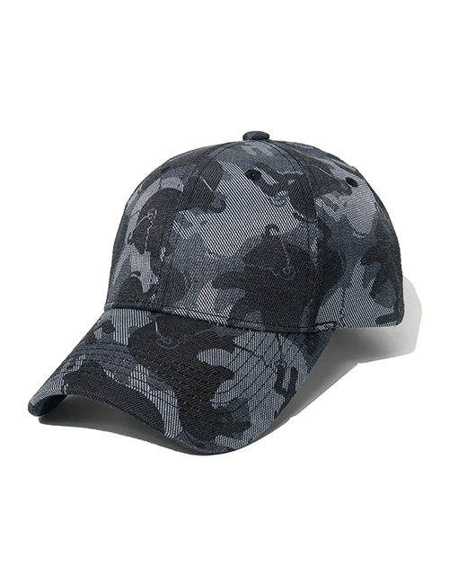 Fashion Black Cotton Printed Baseball Cap