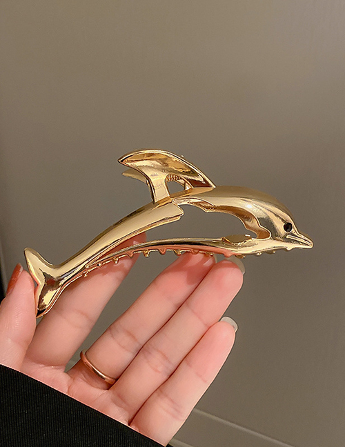 Fashion Gold Metal Dolphin Grip