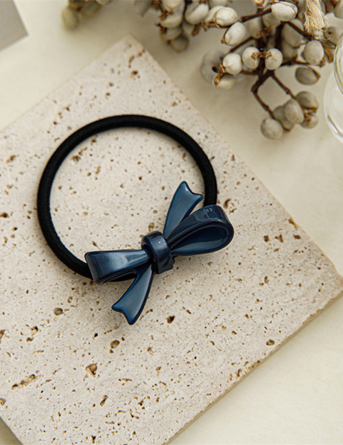 Fashion Bow Knot Navy Hair Rope Acetate Bow Hair Rope