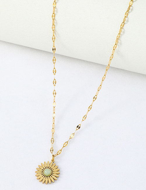 Fashion Gold Color Stainless Steel Small Sun Necklace