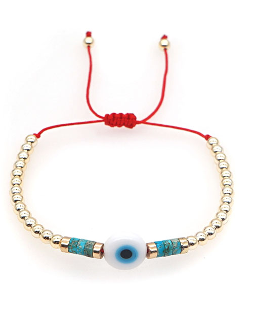 Fashion Qt-b210054a Rice Bead Woven Beaded Eye Bracelet