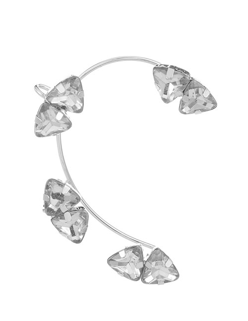 Fashion 04a Silver Color Right Alloy Diamond Butterfly Ear Cuff