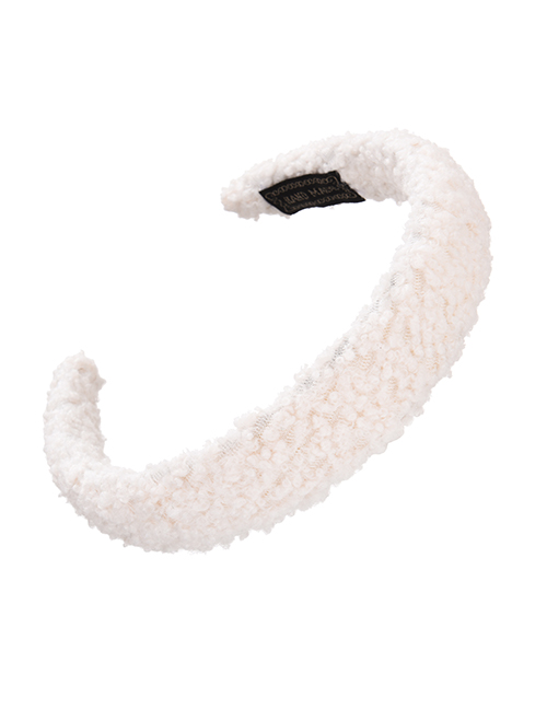 Fashion White Fabric Plush Headband