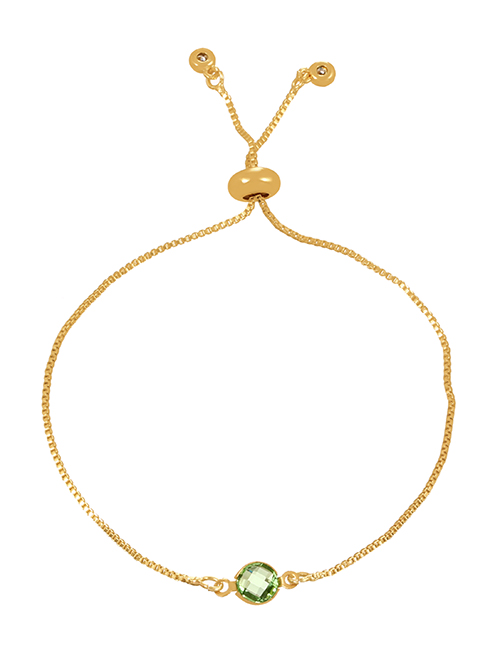Fashion Green Bronze Zircon Round Crystal Bracelet