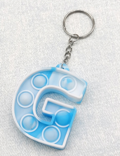 Fashion G Pvc Soft Rubber Press Letter Keychain