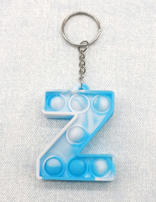 Fashion Z Pvc Soft Rubber Press Letter Keychain