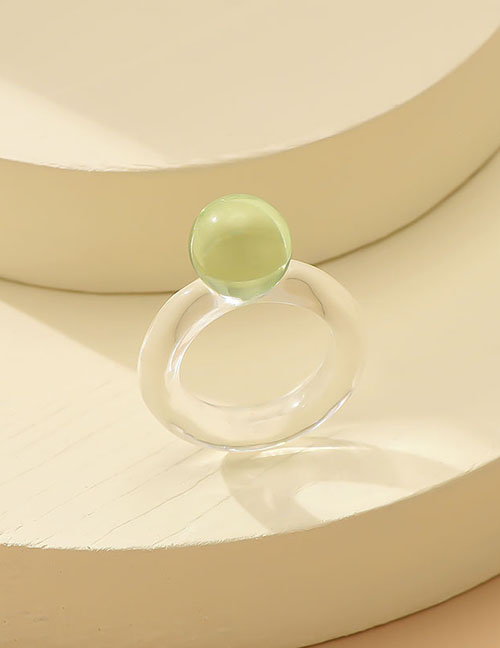 Fashion Transparent Resin Ball Transparent Ring