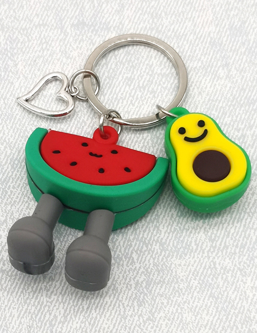 Fashion Watermelon 2 Pvc Simulation Fruit Keychain