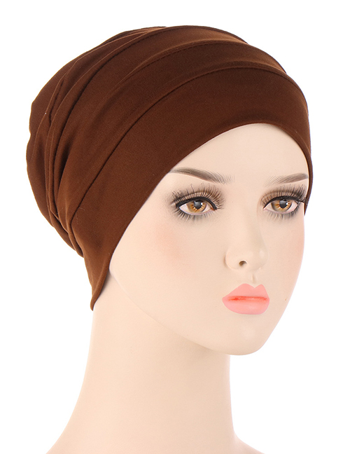 Fashion Brown Four-bar Milk Silk Brushed Headgear