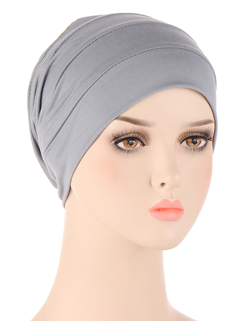 Fashion Light Grey Four-bar Milk Silk Brushed Headgear