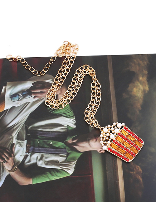 Fashion Gold Color Alloy Diamond Popcorn Necklace