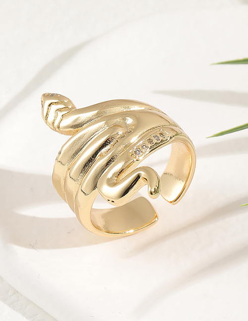 Fashion Gold Copper Gold Plated Snake Ring