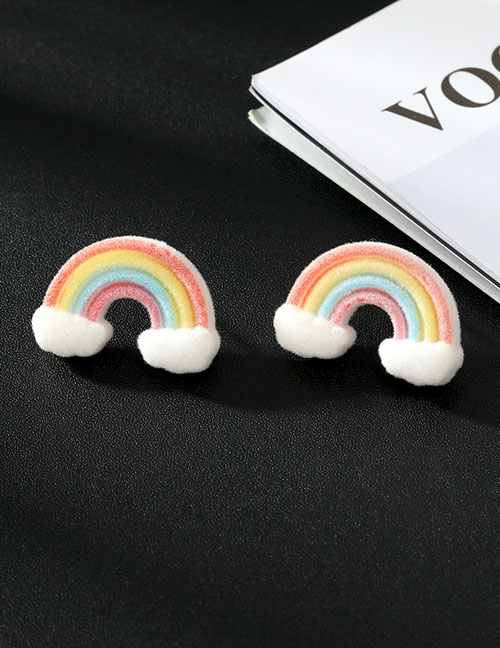 Fashion Rainbow Resin Rainbow Stud Earrings