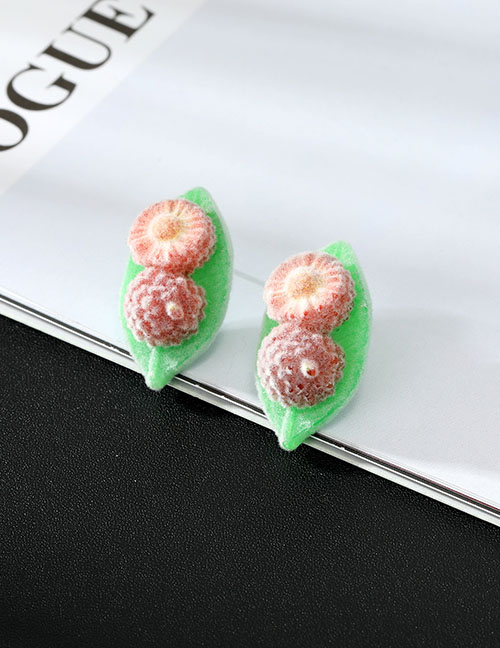 Fashion Raspberry Resin Raspberry Stud Earrings