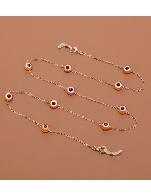 Fashion Orange Alloy Resin Eye Halter Glasses Chain