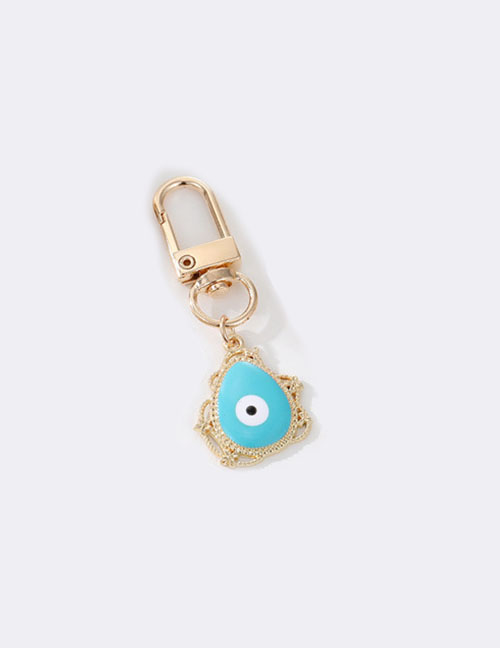 Fashion Oil Drop Blue Alloy Drop Oil Oval Eye Keychain