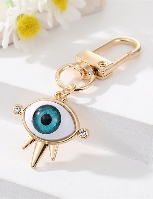 Fashion Diamond Blue Eye Alloy Geometric Eye Keychain