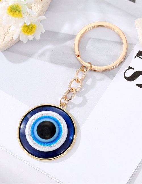 Fashion 25mm Golden Eyes Alloy Geometric Eye Keychain