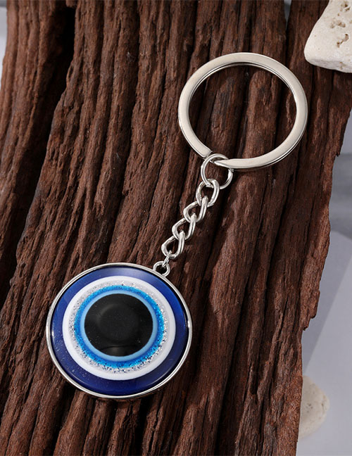 Fashion 25mm Silver Eyes Alloy Geometric Eye Keychain