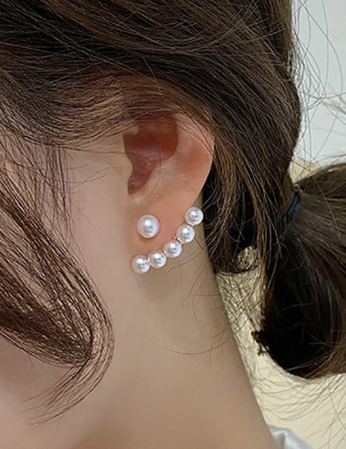 Fashion 10# Geometric Pearl Stud Earrings