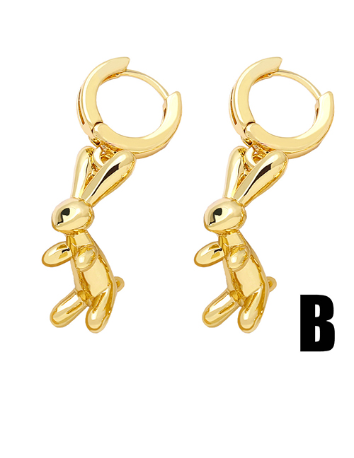 Fashion B Pure Copper Bunny Earrings
