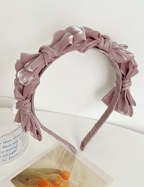 Fashion Pink Fabric Bright Silk Bow Headband