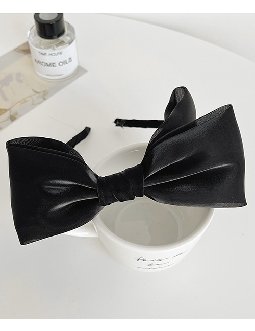 Fashion Black Mesh Shiny Bow Headband