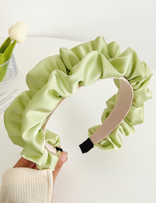 Fashion Green Fabric Roll Crinkle Lace Headband
